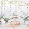 White & Gold Champagne Party Decorations Heart Streamers Garland (Gold)